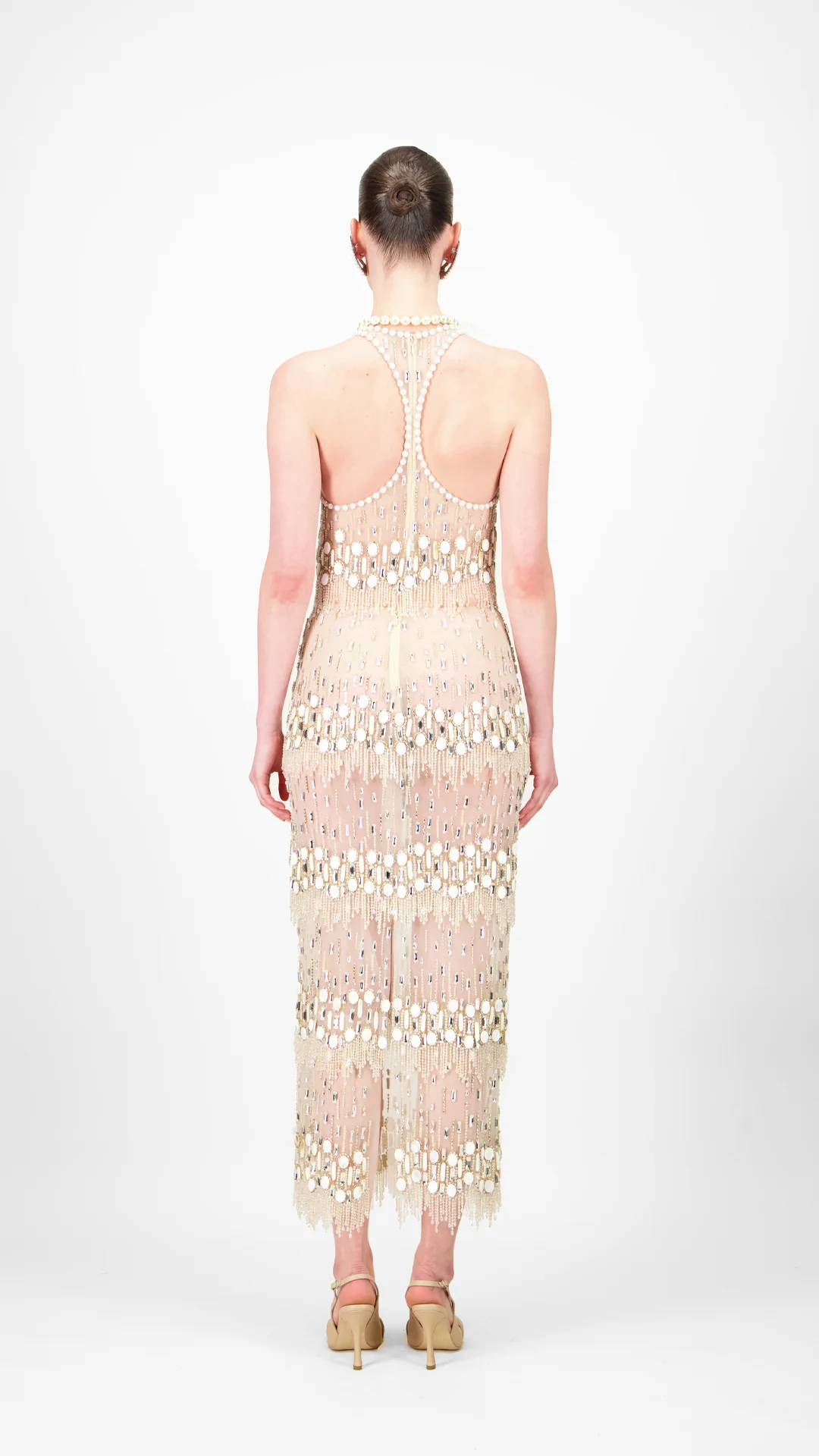 Beaded Tulle Midi Skirt - Image 3