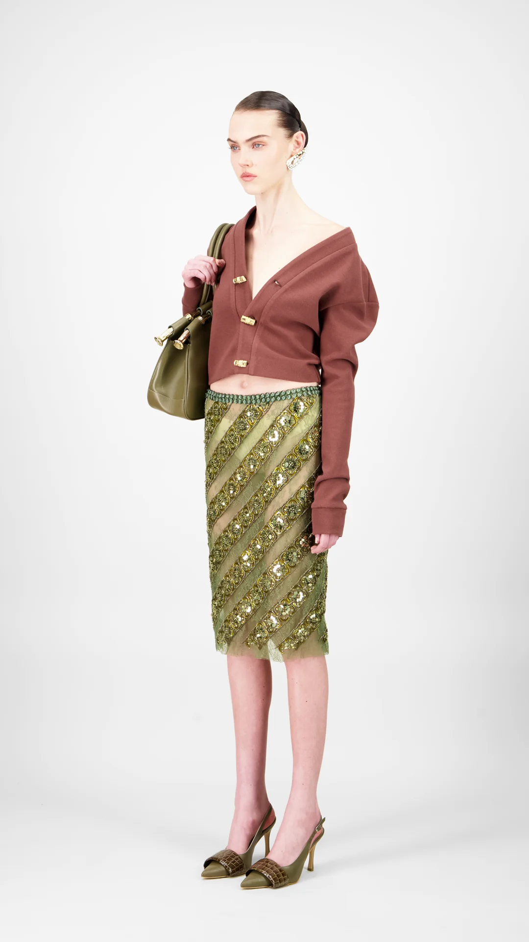 Cropped Wool Cardigan - Image 3