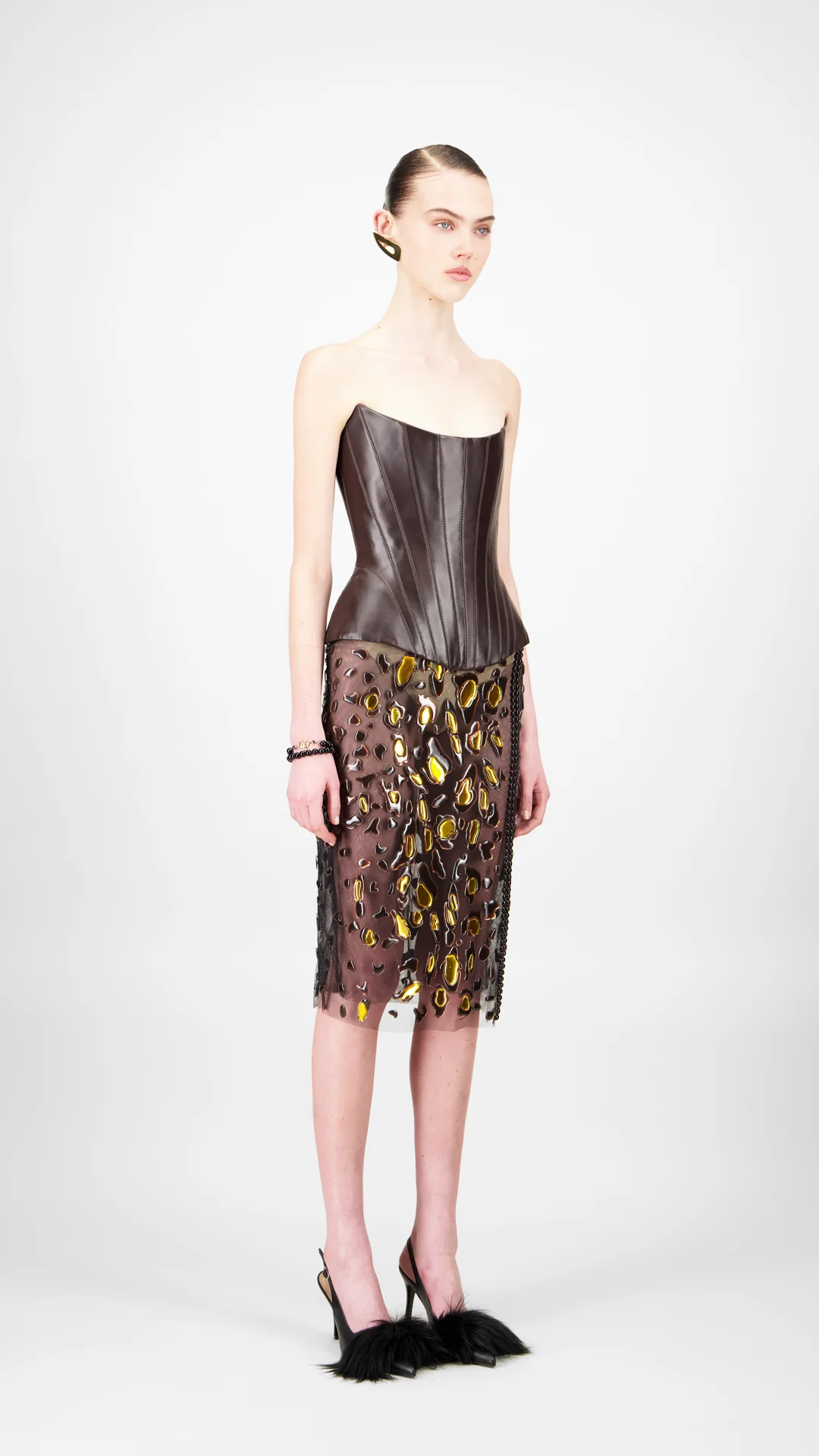 Leather Strapless Corset - Image 3